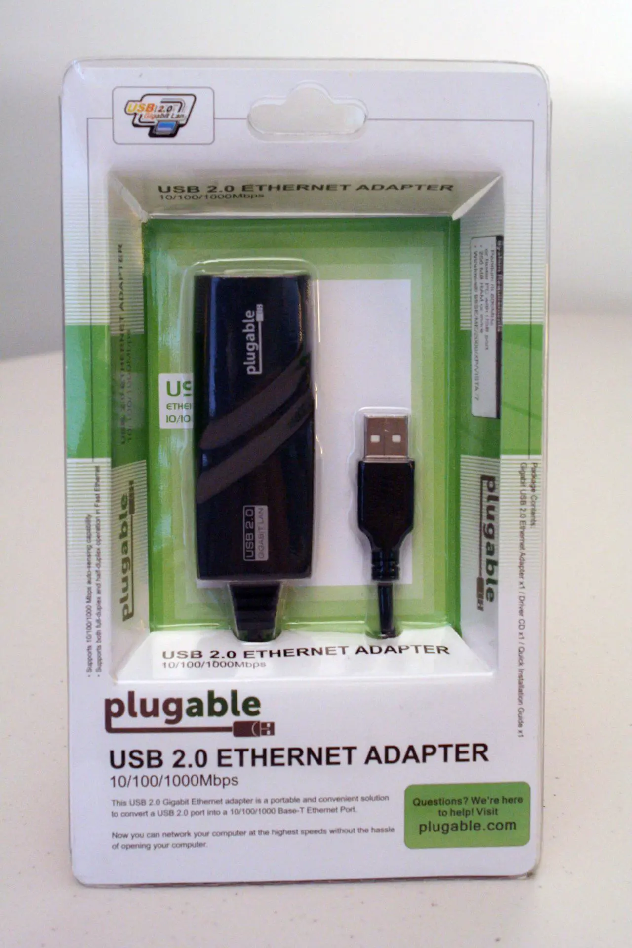 Alt view image 2 of 9 - Plugable USB 2.0 To Gigabit Ethernet Adapter, Fast And Reliable Gigabit Connection, Compatible With Windows, Chromebook, Linux