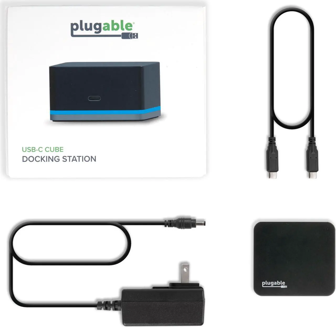 Alt view image 8 of 7 - Plugable USB C Cube - Mini Docking Station, Compatible with Thunderbolt 3 Ports and Specific USB-C Systems (No Host Charging, Connect 1x HDMI up to 4K @30Hz Monitor, Ethernet, 3x USB Ports)