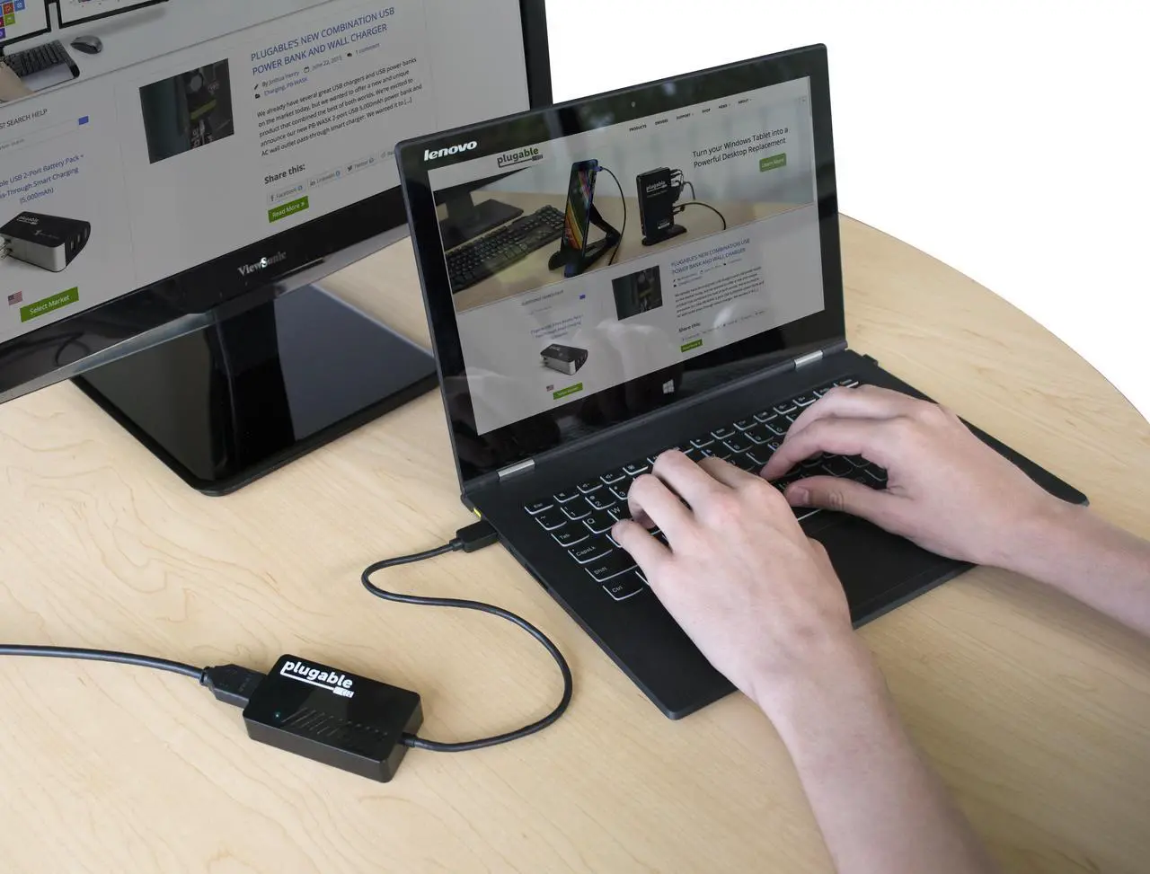 Alt view image 2 of 12 - Plugable USB 3.0 to HDMI Video Graphics Adapter with Audio for Multiple Monitors up to 2560x1440 Supports Windows 11, 10, 8.1, 7, XP, and Mac