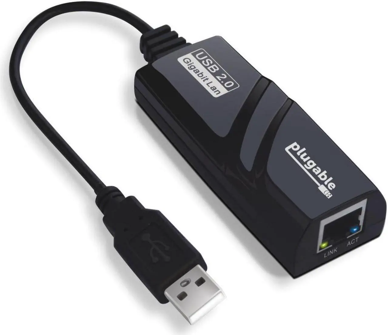 Main image of Plugable USB 2.0 To Gigabit Ethernet Adapter, Fast And Reliable Gigabit Connection, Compatible With Windows, Chromebook, Linux