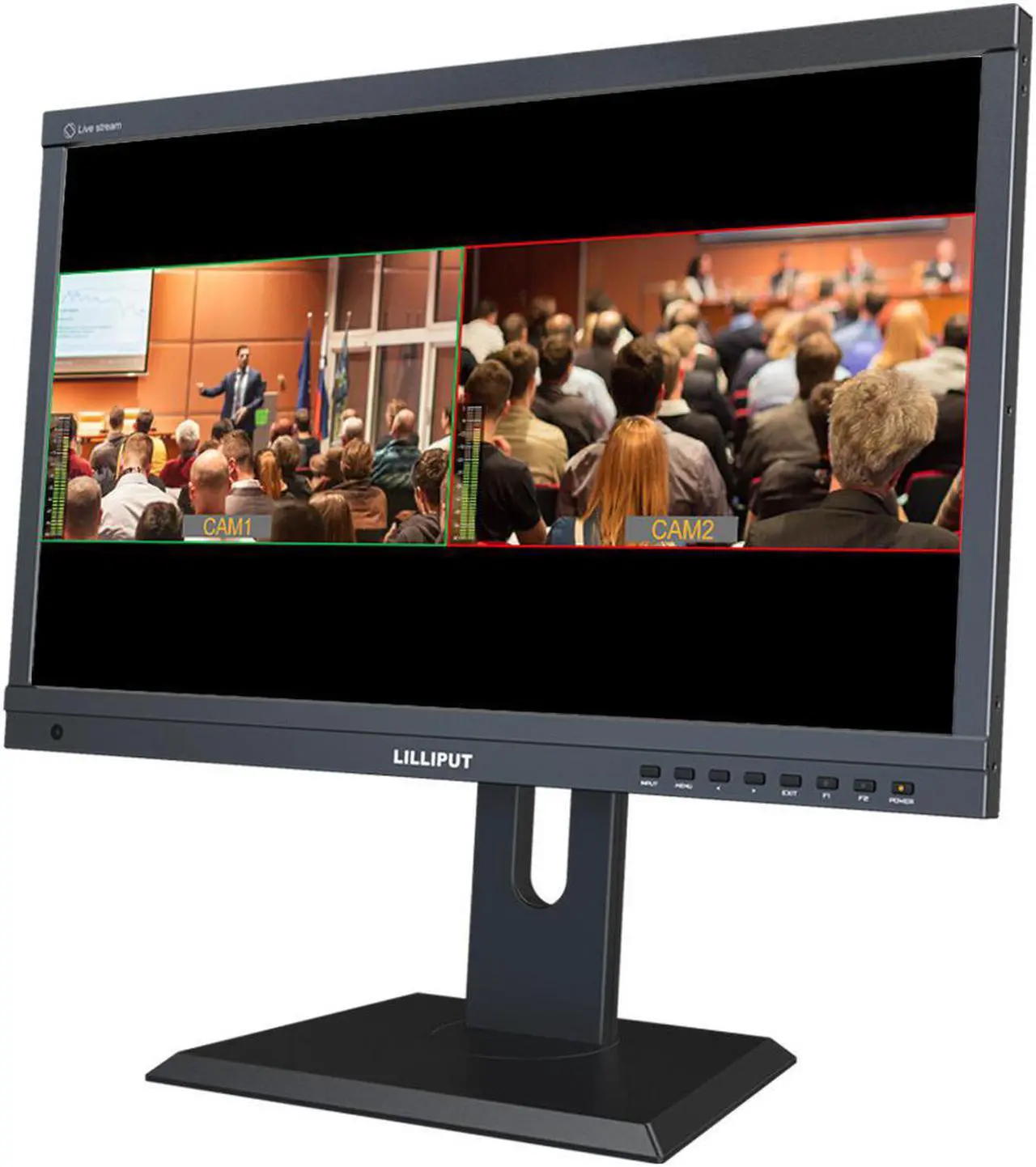 Alt view image 2 of 6 - LILLIPUT PVM220S 21.5 inch 1920x1080 Live Stream Quad Split Multi View IPS Monitor