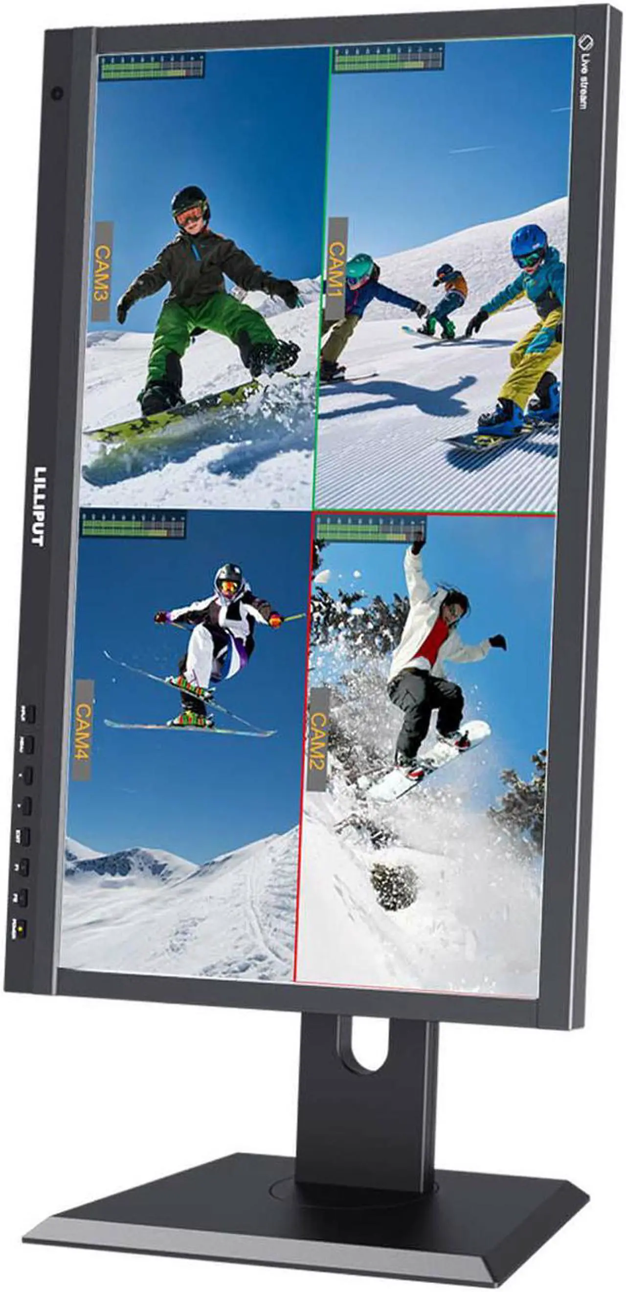 Alt view image 3 of 6 - LILLIPUT PVM220S 21.5 inch 1920x1080 Live Stream Quad Split Multi View IPS Monitor