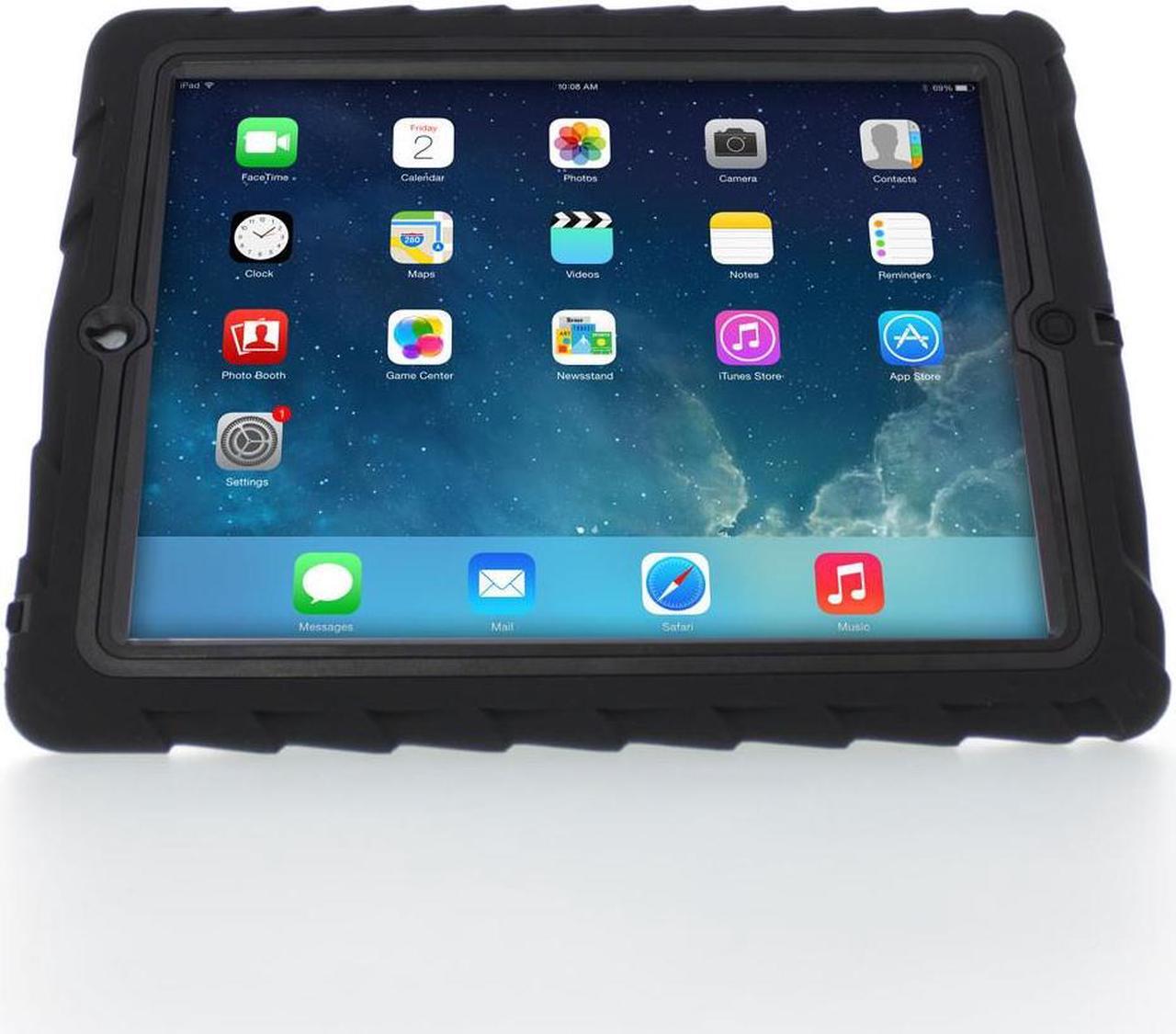 Alt view image 3 of 15 - Gumdrop Cases Hideaway Stand for Apple iPad 3 Rugged Tablet Case Shock Absorbing Cover Black/Black A1403, A1416, A1430