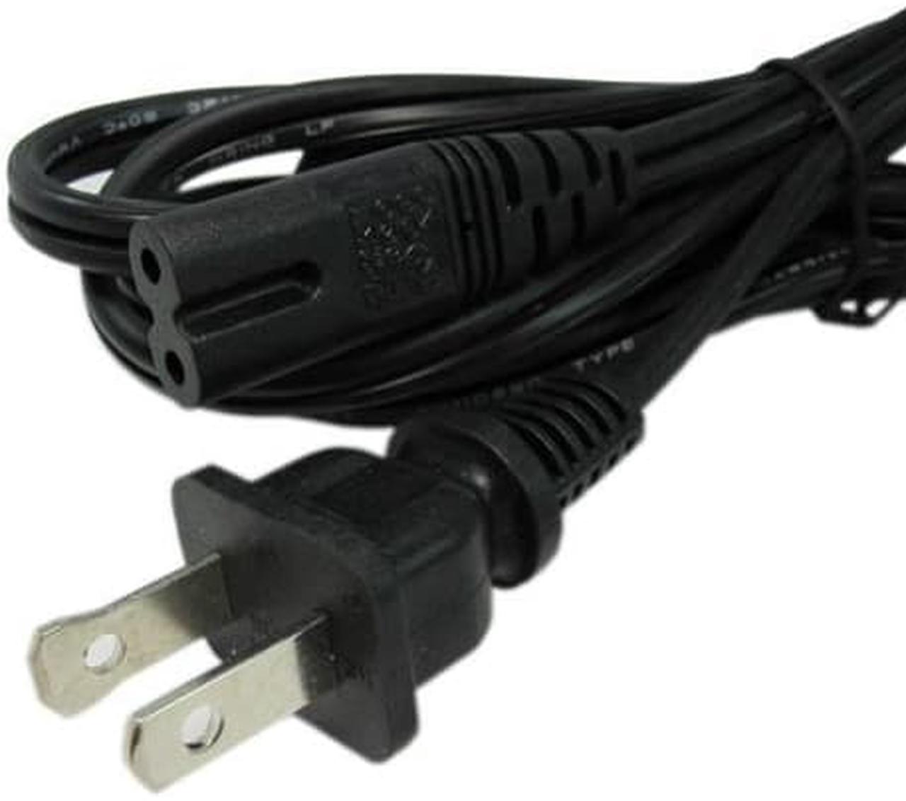 US Style 6FT 6 FT 2-Prong AC Power Cord/Cable for PS2 PS3 Slim Laptop 4 DELL IBM