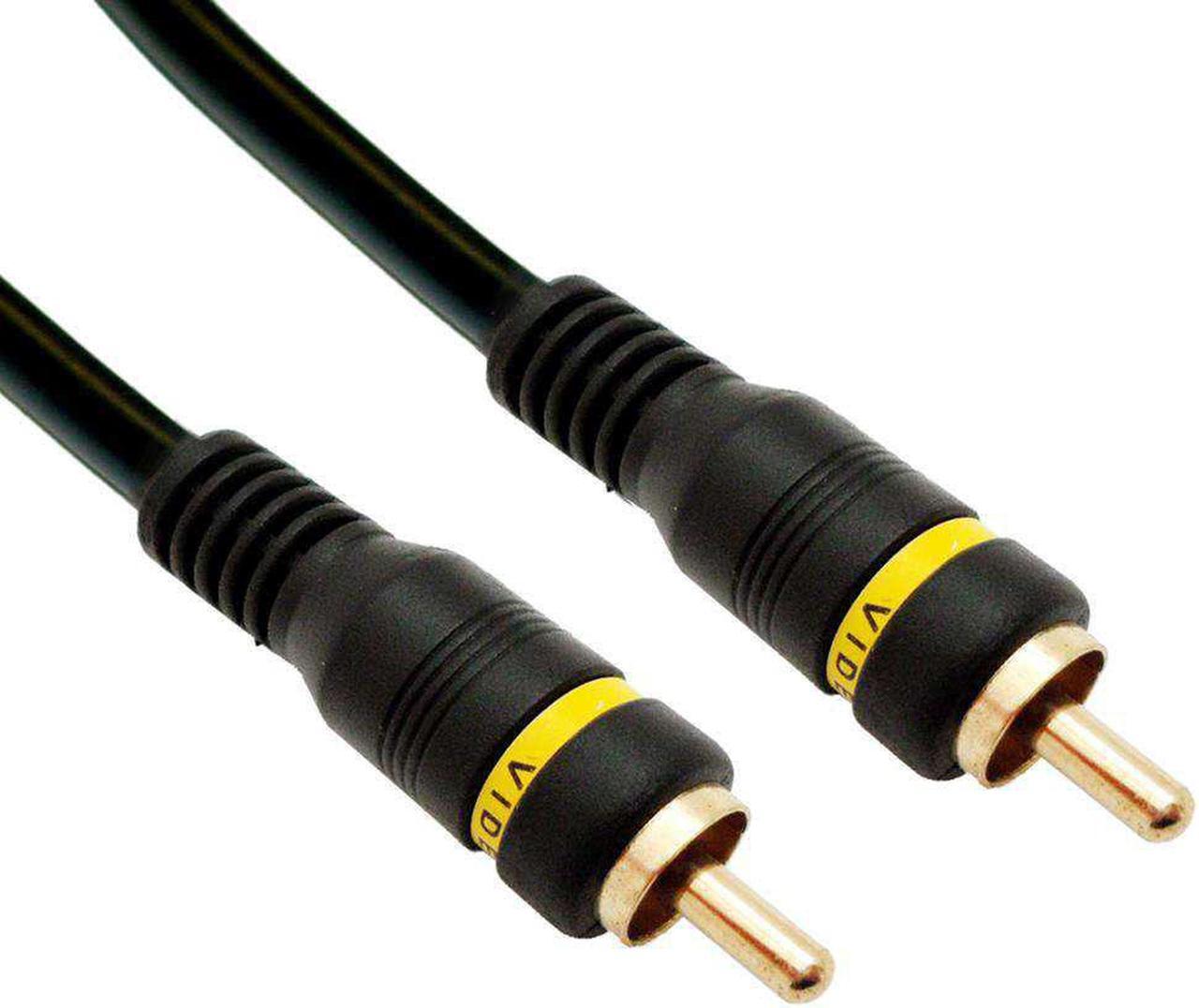 Main image of Male to Male Composite Video RCA Cable With Gold Plated Connectors - Black