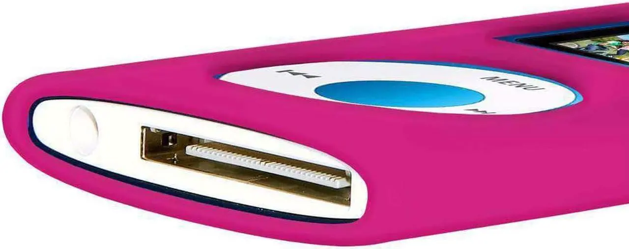 Alt view image 9 of 9 - Amzer Silicone Skin Jelly Case - Hot Pink For iPod Nano 5th Gen