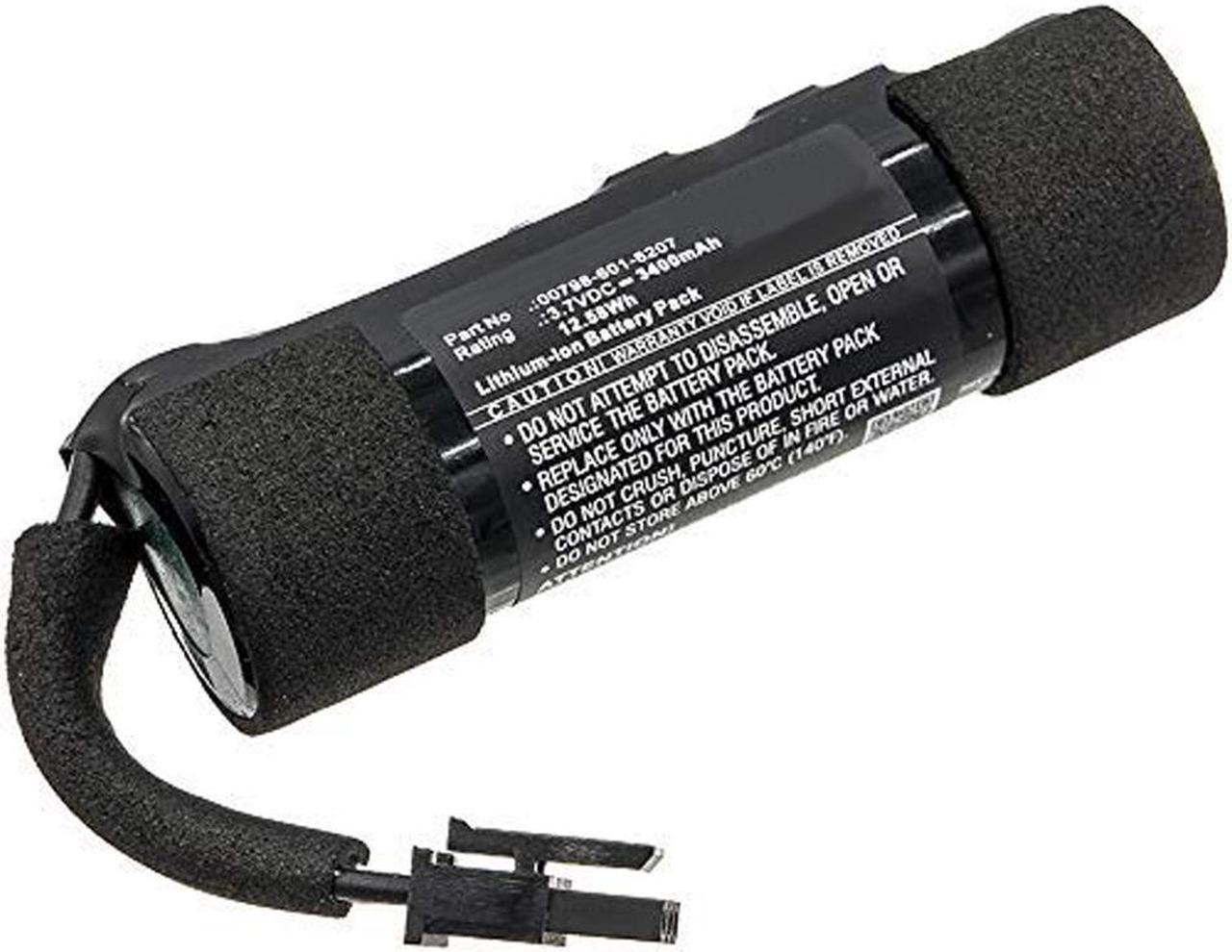 Alt view image 3 of 4 - 3400mAh Extended 00798-601-8207 Battery Replacement Compatible with Logitech Ultimate Ears UE Boom 2 Wireless Waterproof Bluetooth Speaker