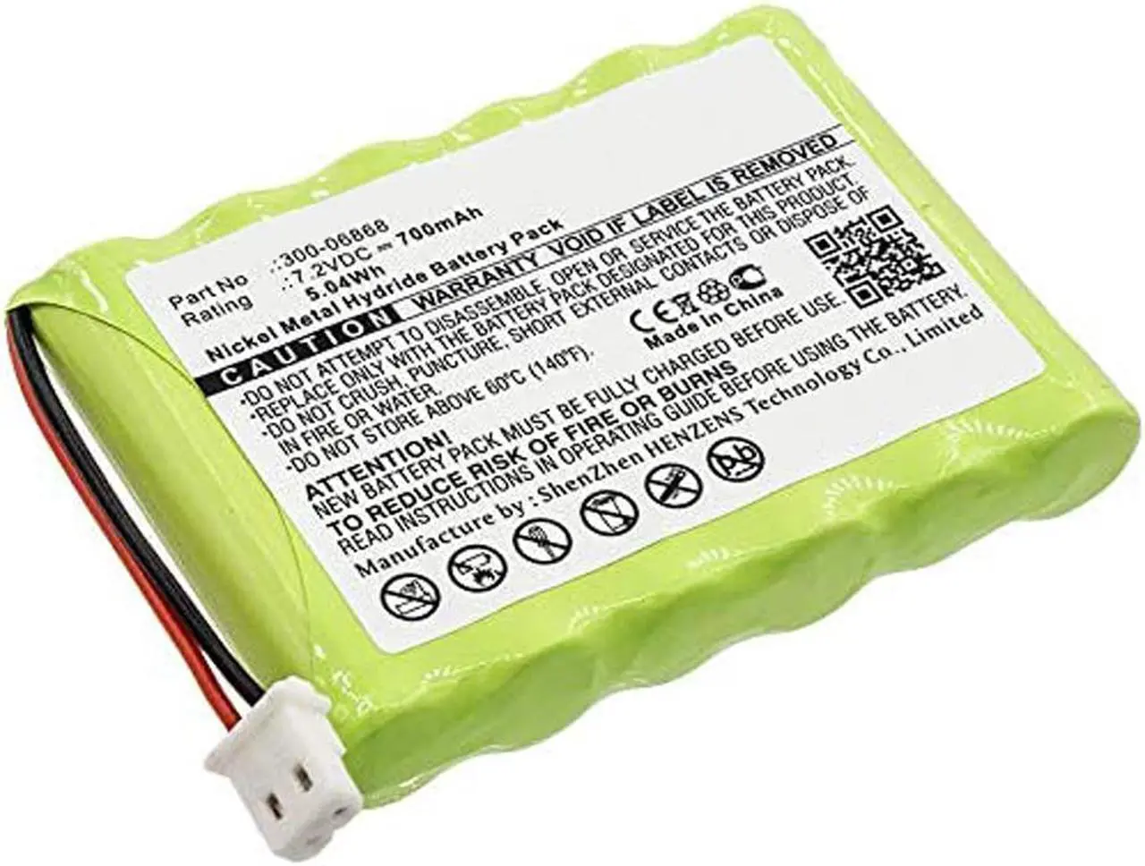 Alt view image 2 of 4 - 700mAh 7.2V High Capacity Extended 300-06868 Battery Replacement Compatible with Honeywell Home Intrusion TSS Keypad, Lynx Plus and L5000 Alarm Panel