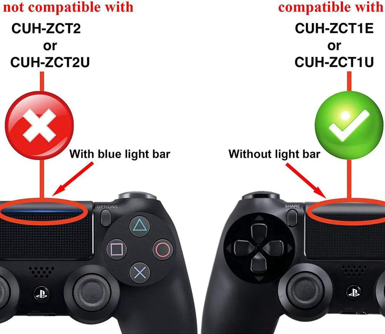 Alt view image 14 of 15 - Replacement 1300mAh LIP1522 Battery for Sony Playstation 4 PS4 Dualshock 4 Wireless Controller (CUH-ZCT1E and CUH-ZCT1U - 2015 or Older Models Only)