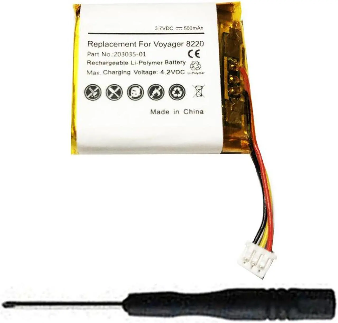Main image of 203035-01, 203055-01, 208769-01, 208769-02, 213199-01 Battery Replacement Compatible with Plantronics Voyager 8200, Savi 8220 Wireless Headset