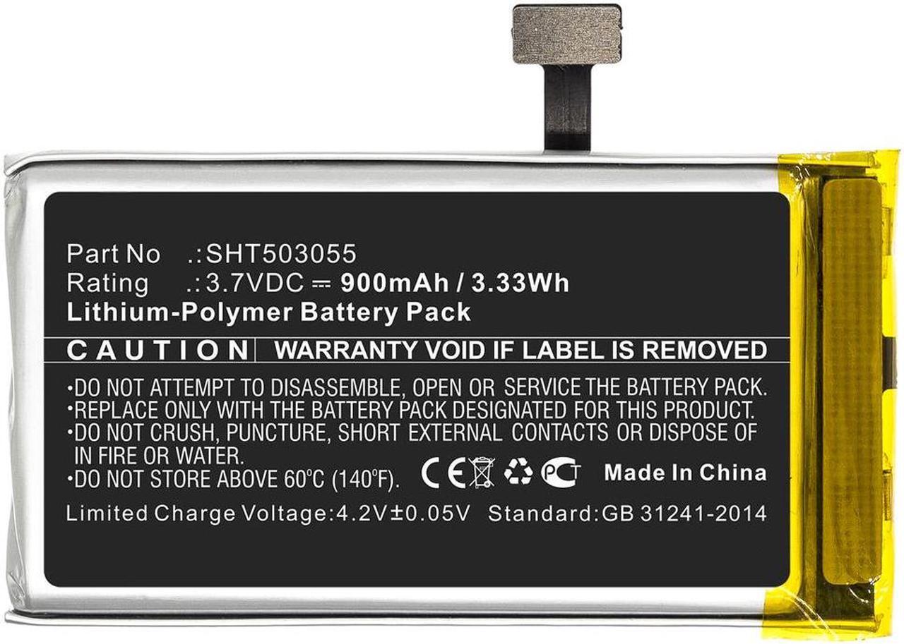 Main image of 900mAh SHT503055 Battery Replacement Compatible with Golf Buddy VTX, DSC-VTX100 Handheld Talking Golf GPS Rangefinder
