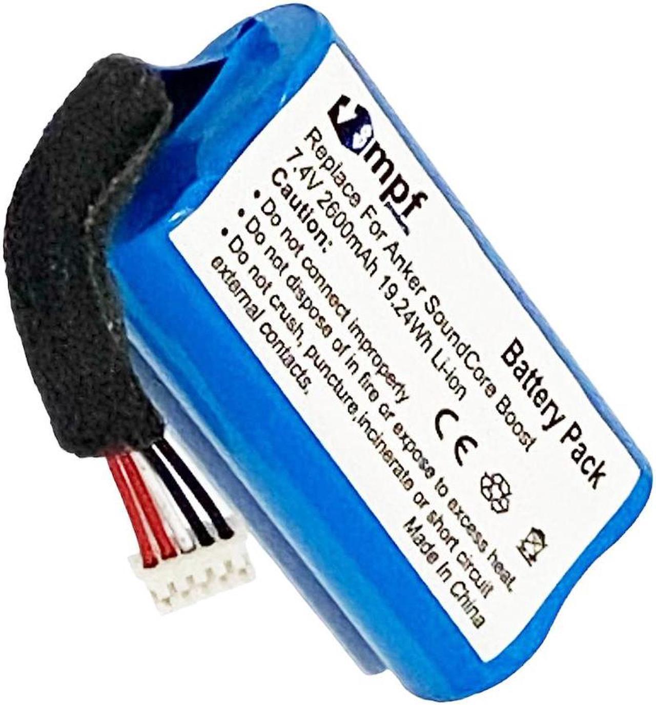 Alt view image 2 of 5 - 2600mAh 2S18650 Battery Replacement Compatible with Anker SoundCore Boost Bluetooth Speaker