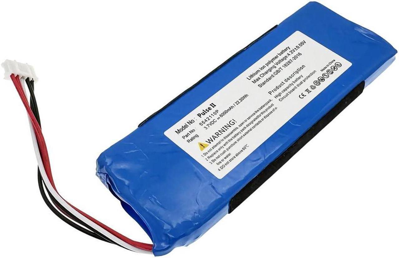 Alt view image 4 of 9 - 6000mAh P5542100-P, 5542110P Battery Replacement Compatible with JBL Pulse 2, JBL Pulse 3 Waterproof Bluetooth Speaker with Installation Tools.