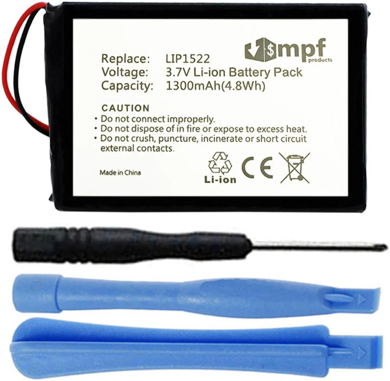 Main image of Replacement 1300mAh LIP1522 Battery for Sony Playstation 4 PS4 Dualshock 4 Wireless Controller (CUH-ZCT1E and CUH-ZCT1U - 2015 or Older Models Only)