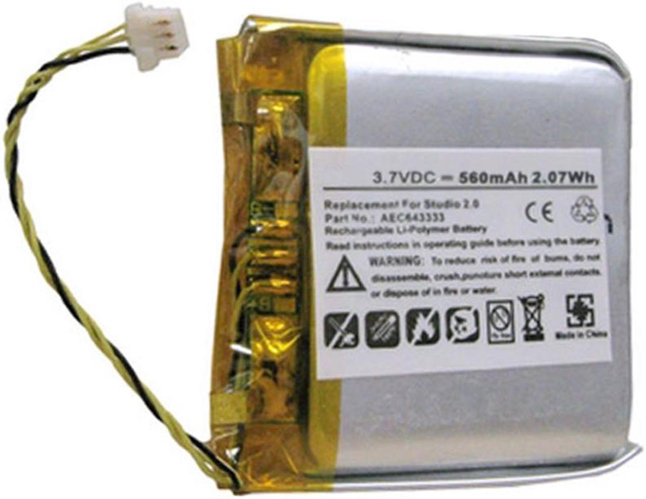 Main image of 560mAh AEC64333 Battery Replacement for Beats by Dr. Dre Studio 2.0 Headphones