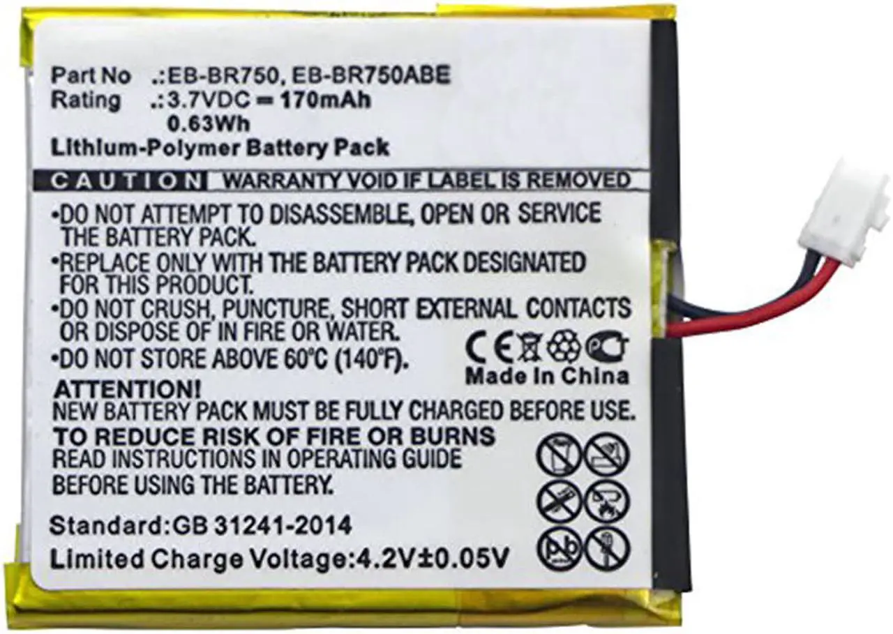 Alt view image 4 of 5 - 170mAh EB-BR750, EB-BR750ABE Battery Replacement for Samsung Galaxy Gear S R750, SM-R750 Smart Watch with Installation Tools