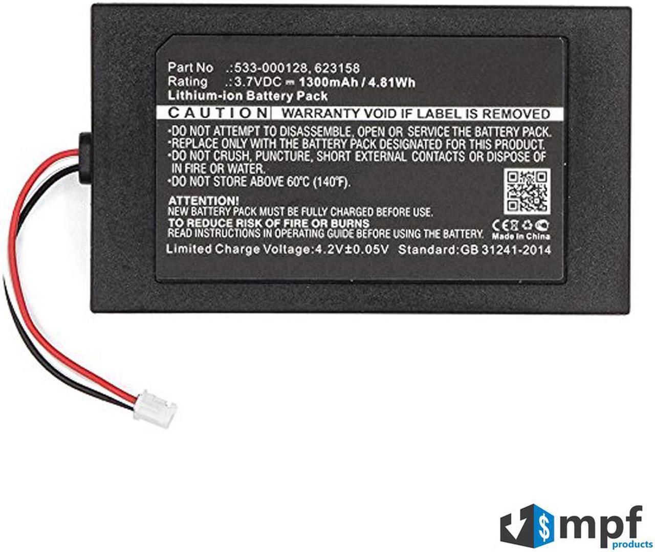 Alt view image 3 of 6 - 1300mAh 533-000128, 623158 Battery Replacement Compatible with Logitech Harmony 950 (915-000260) and Harmony Elite (915-000256, 915-000257) Remote Controls