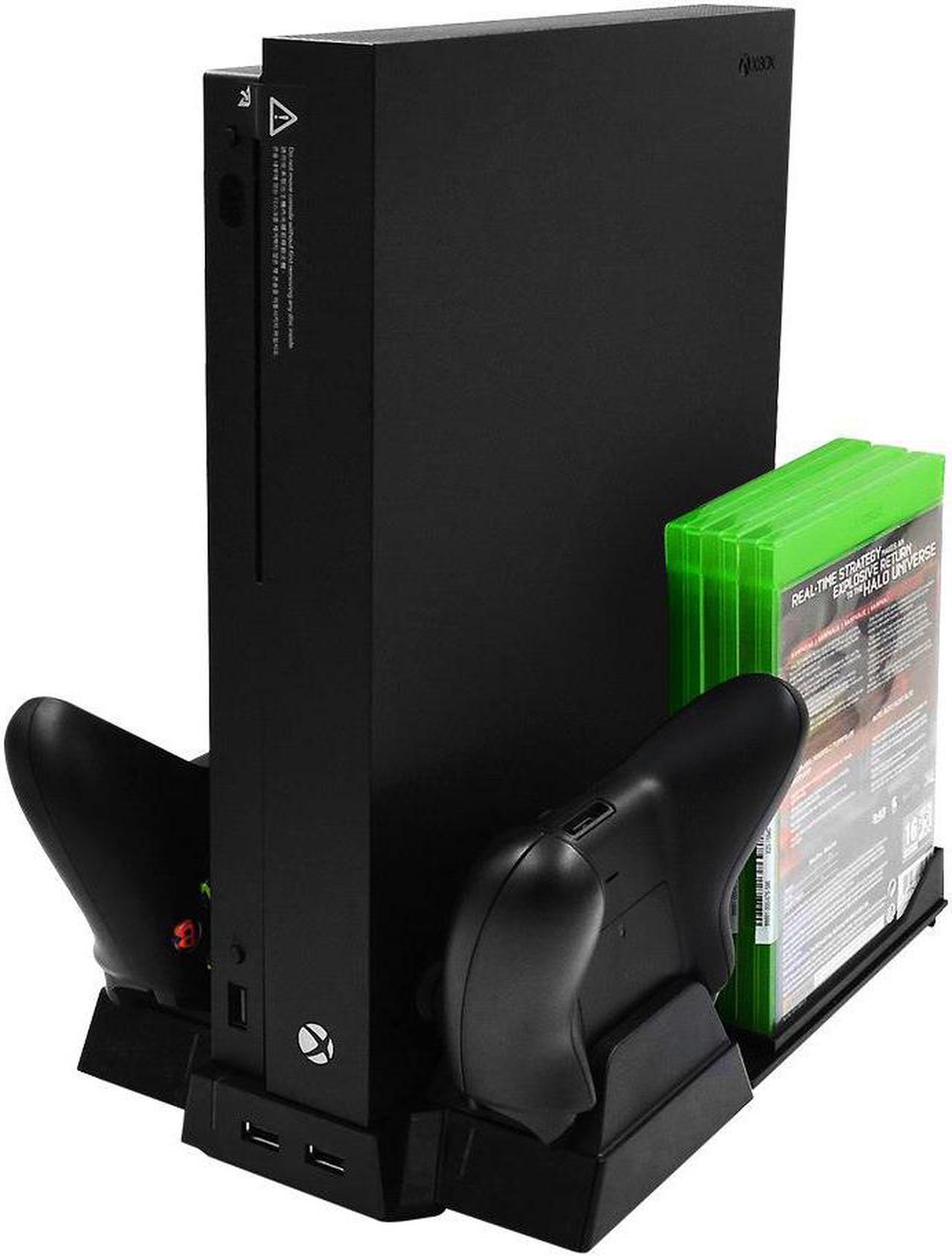 OSTENT Vertical Cooling Cooler Stand Charger Disc Storage for Xbox One X Console