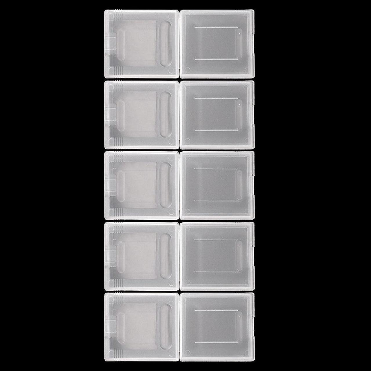 OSTENT 10 x Clear Plastic Game Cartridge Card Box Case Cover for Nintendo Gameboy Advance Micro GBA SP GBM