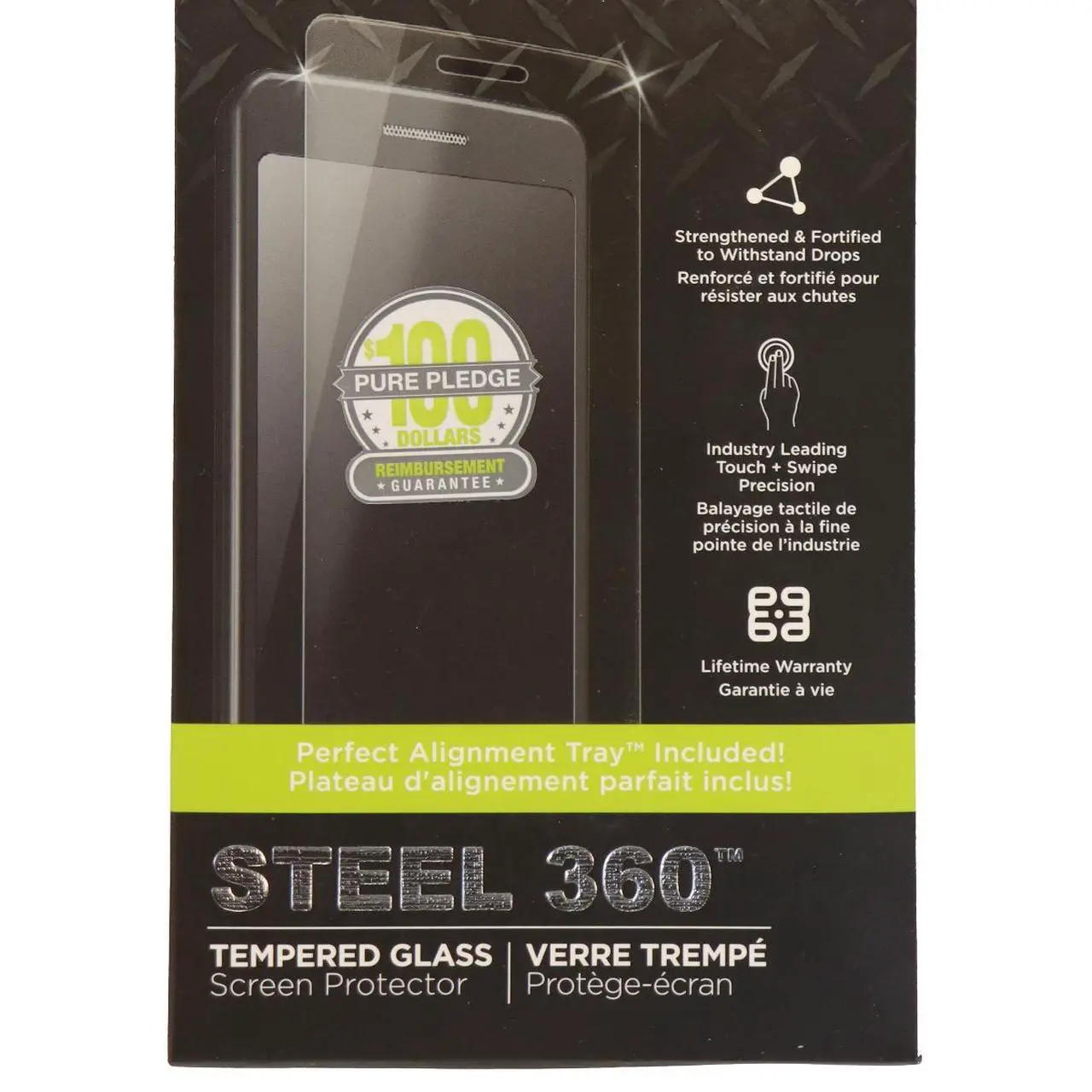 Alt view image 12 of 12 - PUREGEAR STEEL 360 TEMPERED GLASS SCREEN PROTECTOR FOR MOTOROLA MOTO Z DROID