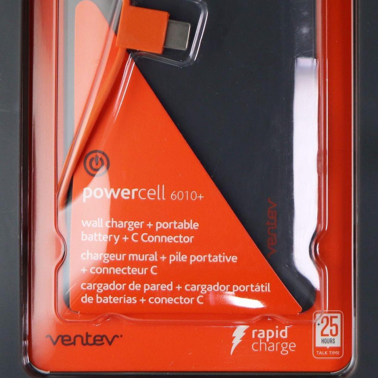 Alt view image 3 of 3 - Ventev Powercell Power Bank 6010 mAh with USB-C Cable Grey Batteries and Portable Power