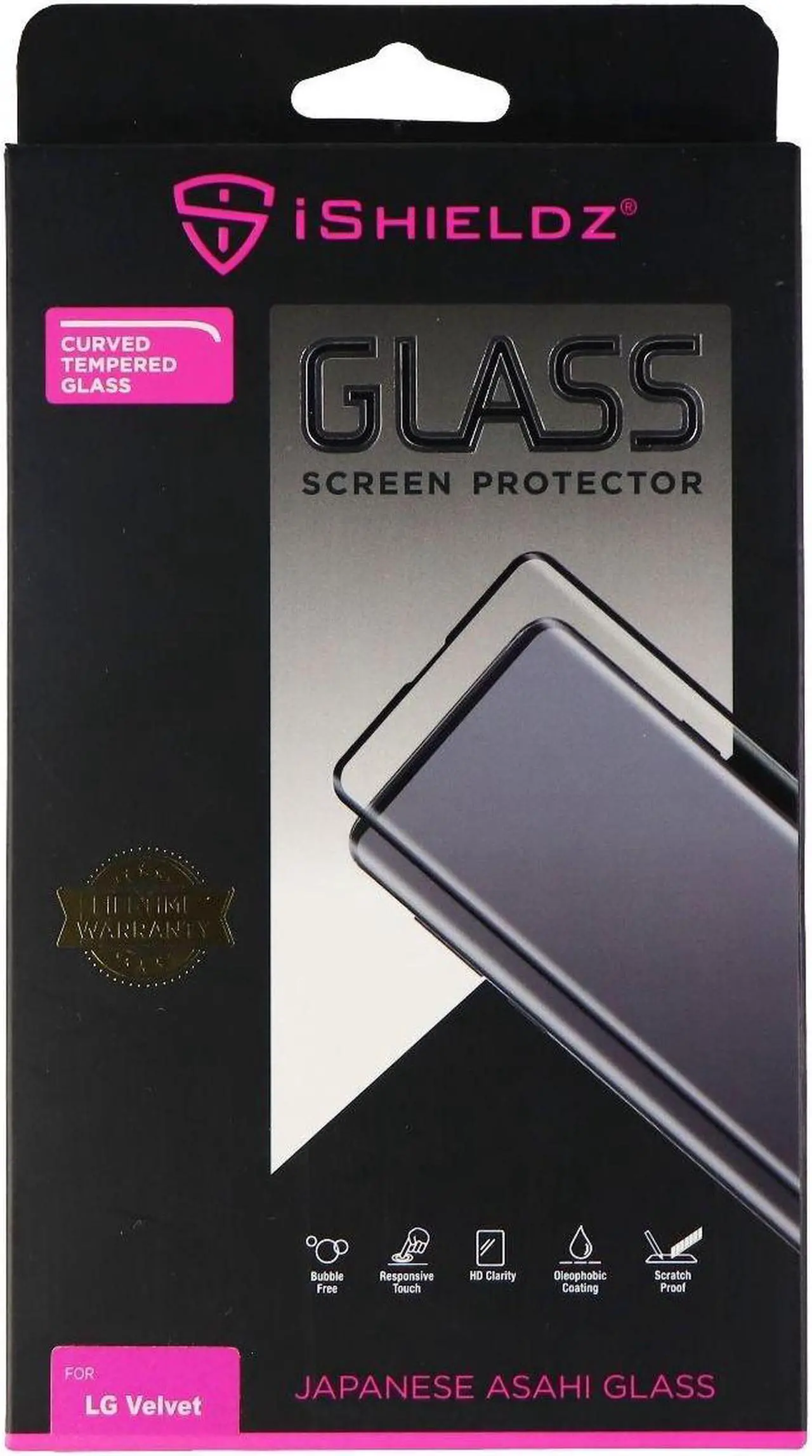 Main image of iShieldz Asahi Tempered Glass Screen Protector for LG Velvet - Clear