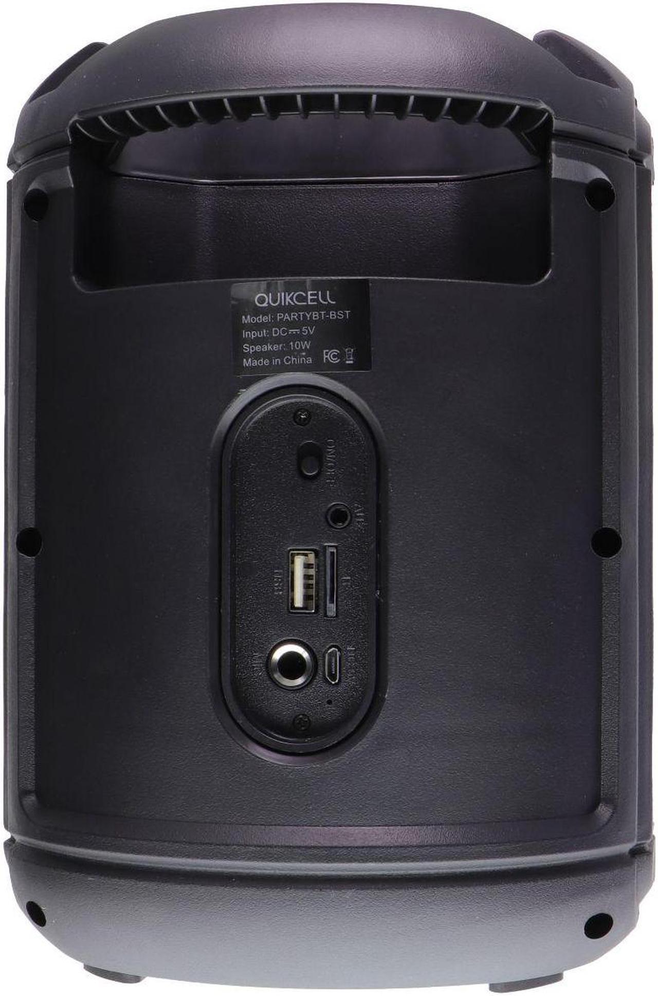 Main image of Quikcell Party Beat Boost Wireless LED Speaker with Microphone Input - Black