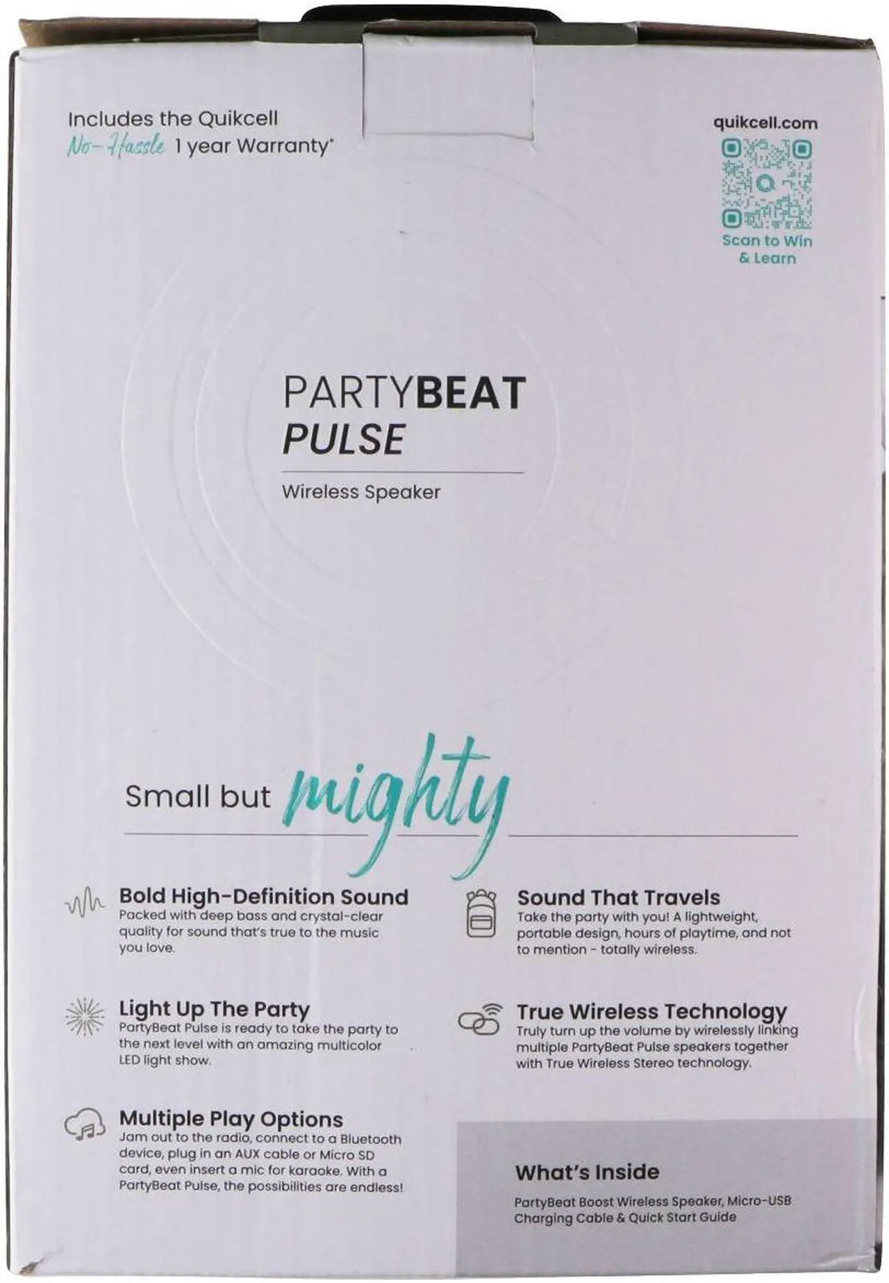 Main image of Quikcell Party Beat Pulse Wireless RGB Speaker - Black