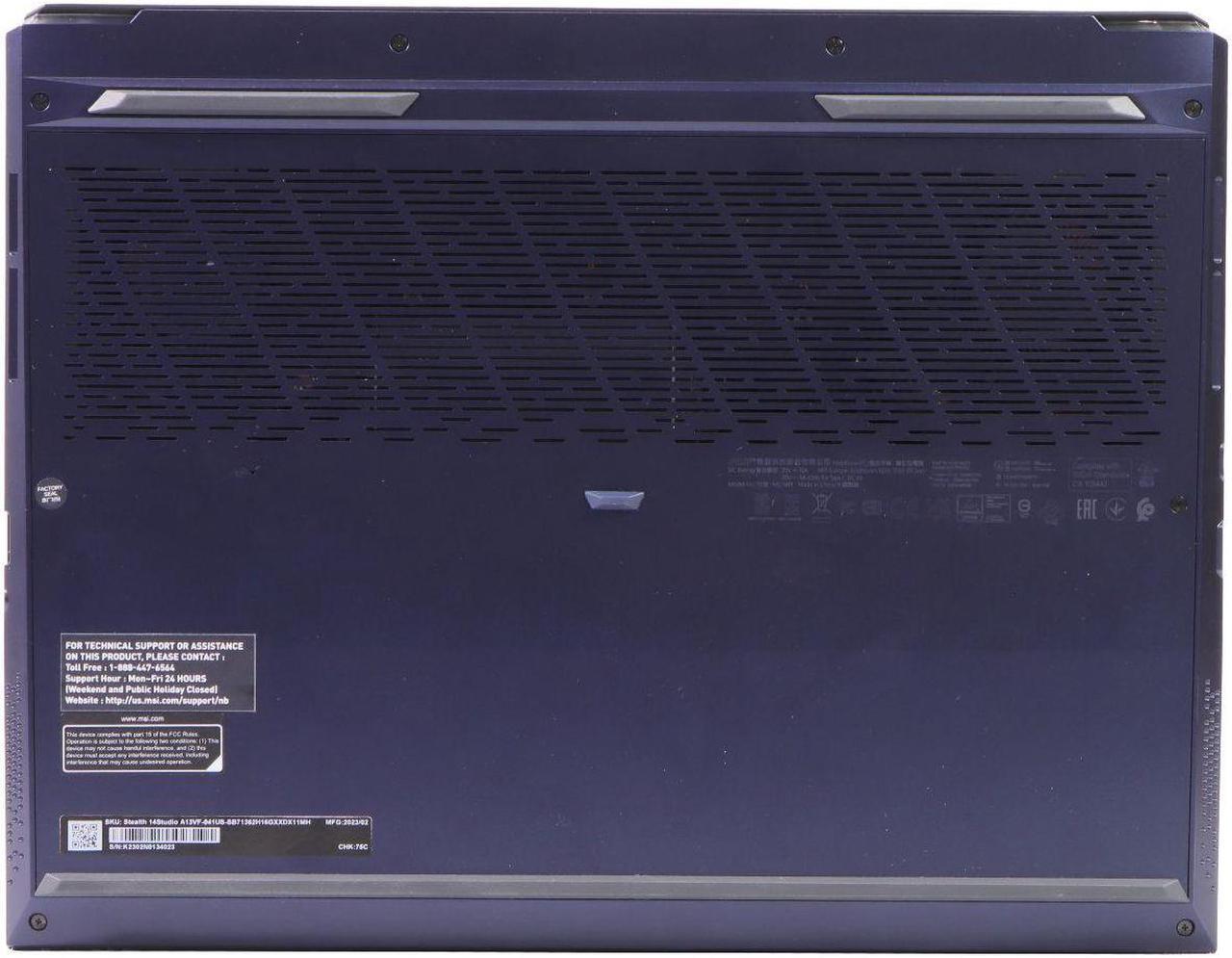 Main image of MSI Stealth 14 Studio Laptop (A13VF) i7-13620H/1TB/16GB/11 Home - Blue