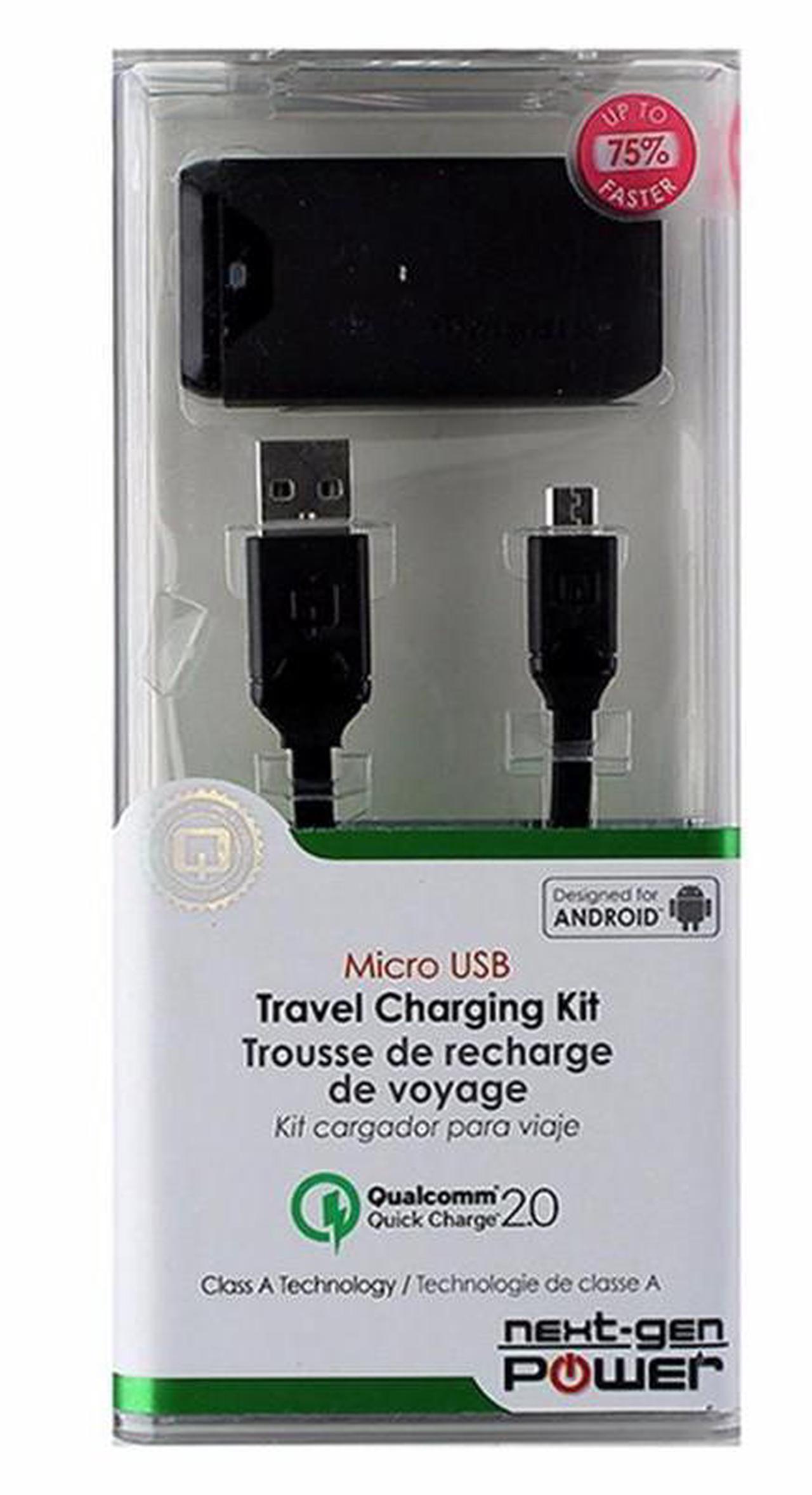 Alt view image 9 of 9 - **NEW MODEL** Qmadix Micro USB Qualcomm Quick Charge 2.0 - Charge Your Device Up To 75% Faster - Samsung Adaptive Fast Charger (Travel)