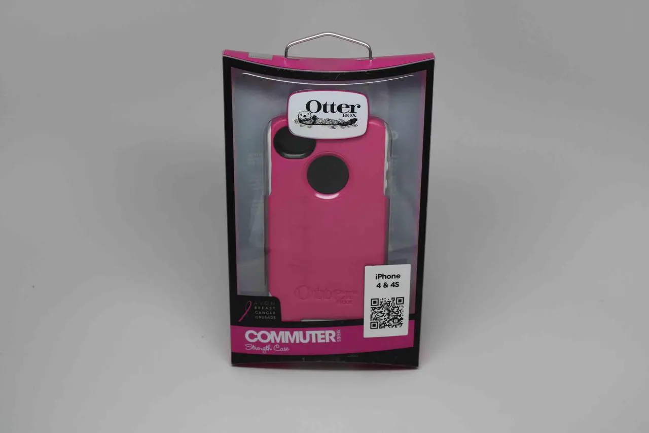Alt view image 4 of 15 - OtterBox Commuter Series Strength Case f/iPhone 4/4S - AVON Hot Pink/White