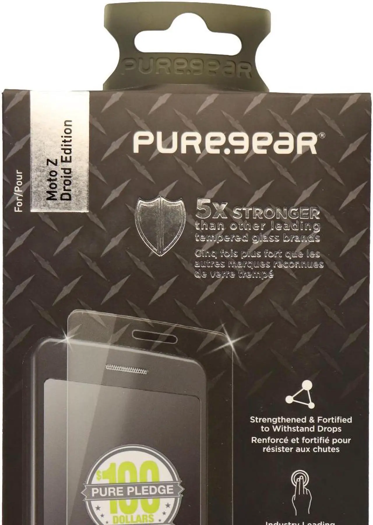 Alt view image 6 of 12 - PUREGEAR STEEL 360 TEMPERED GLASS SCREEN PROTECTOR FOR MOTOROLA MOTO Z DROID