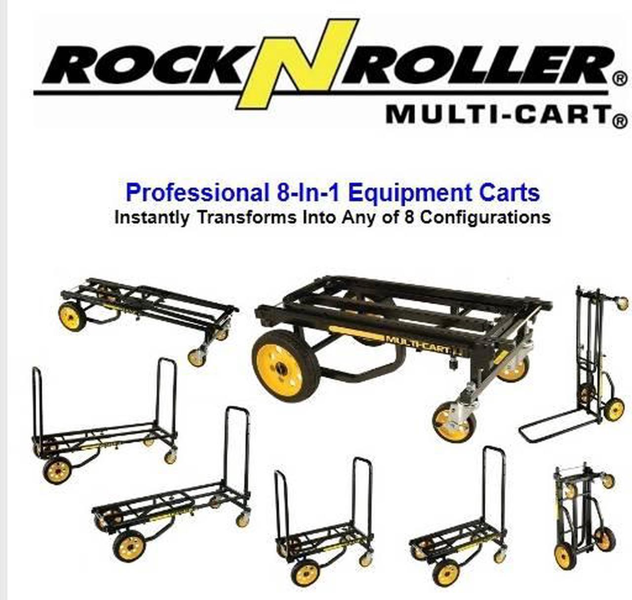 Alt view image 2 of 6 - Rock N' Roller Multi Cart R6RT Mini Dolly 500 lb Capacity Hand Truck w/ R Trac