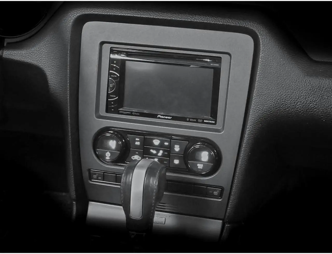 Alt view image 2 of 3 - Metra 99-5853CH Single or Double DIN Dash Kit fits FORD Mustang 2010-2014 (with single-zone climate controls) - TurboTactile