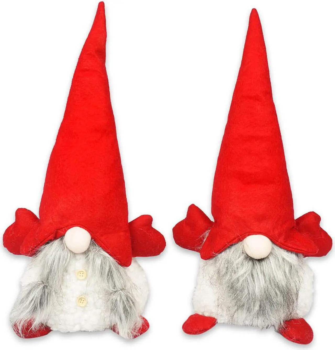Alt view image 2 of 2 - 20" Holiday Christmas Gnome Tied Beard Indoor/Outdoor Decoration