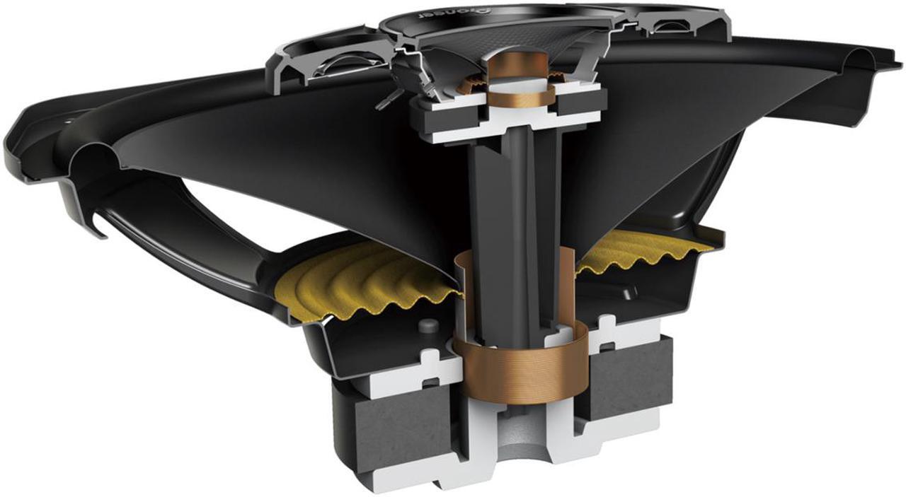 Alt view image 4 of 13 - Pioneer TS-A6980F 6" x 9" 4-Way Coaxial System Max Power 650 Watt Car Speaker
