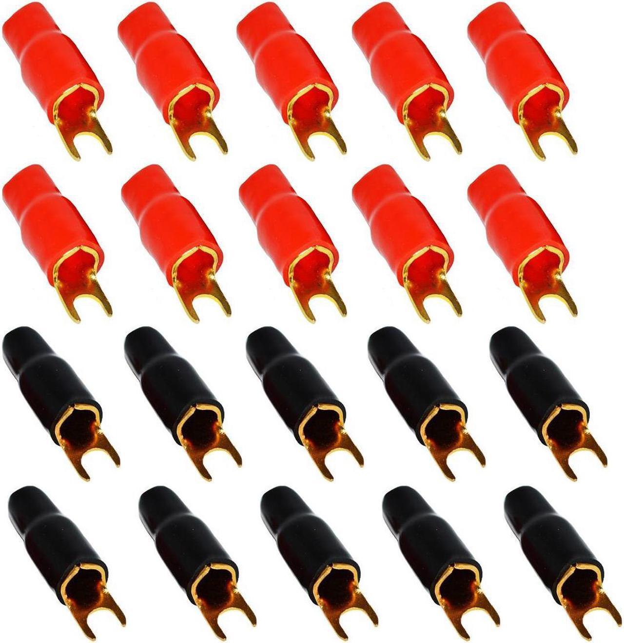 Main image of High-Quality Gold 4 Gauge 5/16" Insulated Spade Terminal (20/pack)