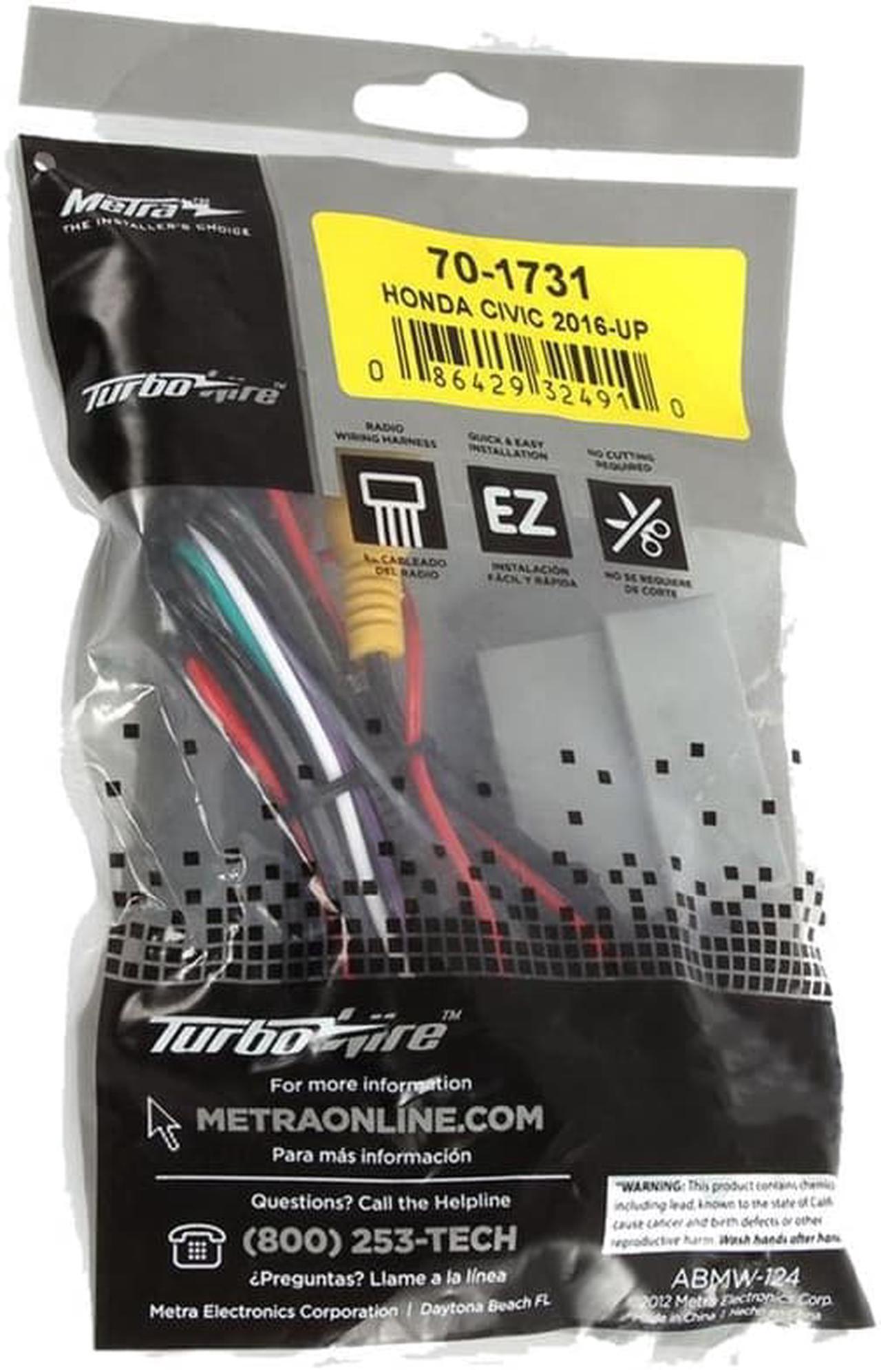 Alt view image 3 of 6 - Metra 99-7812B Single DIN Dash Kit for Honda Civic w/ Integration Harness & Antenna Adapter