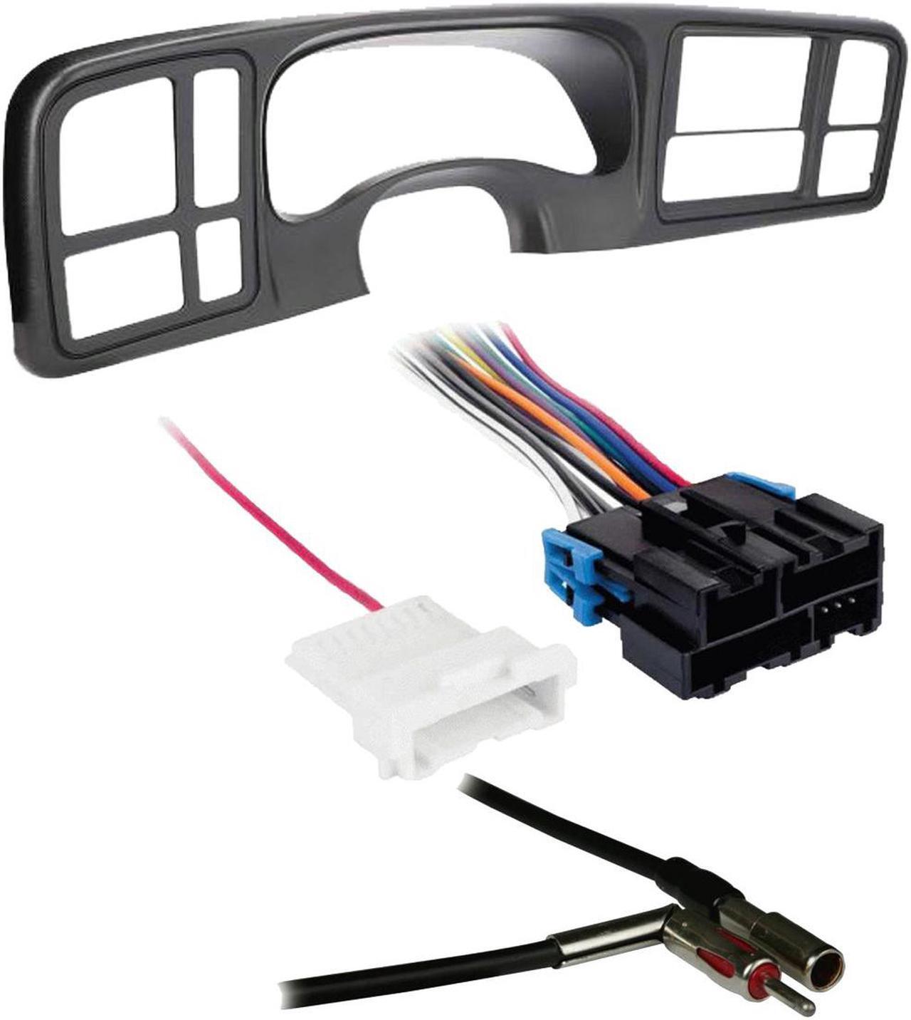 Main image of Metra DP-3002TB 2 DIN Dash Kit w/ Amp Harness & Antenna Adapter for GM Vehicles (Textured Black)