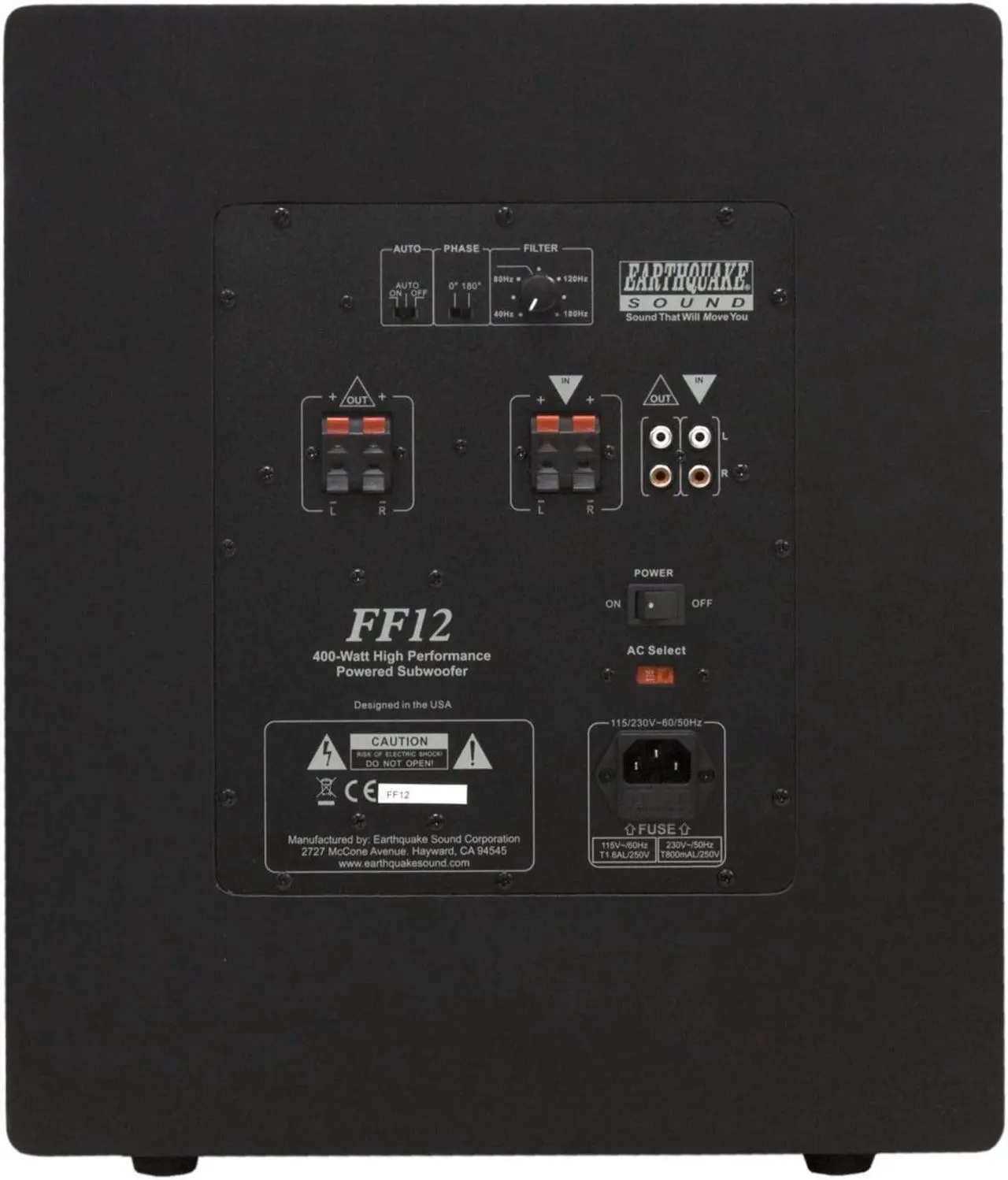 Alt view image 2 of 3 - Earthquake Sound FF12 12 inch 400 Watts Class A/B Subwoofer Power Amplifier (Each)