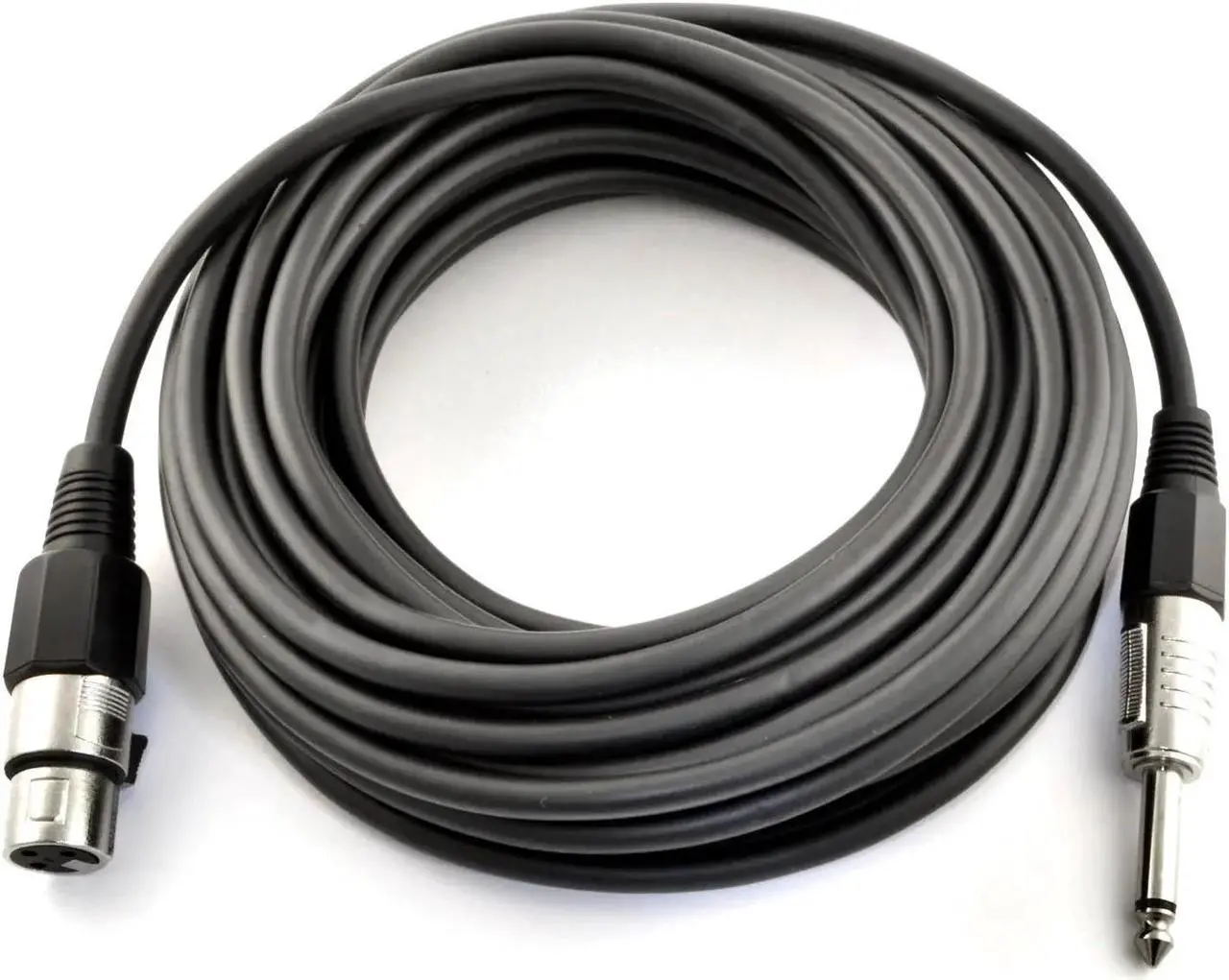 Main image of XLR Male to 1/4-Inch Male TS 16GA Microphone Cable Pro Audio Speaker Connector Black 30FT