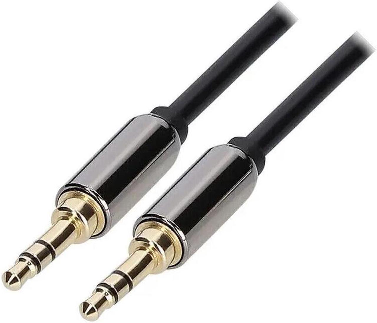 Main image of 3.5mm Male to Male Stereo Audio AUX Cable Auxiliary 3ft for Car PC iPhone iPod Black (1 Pack)