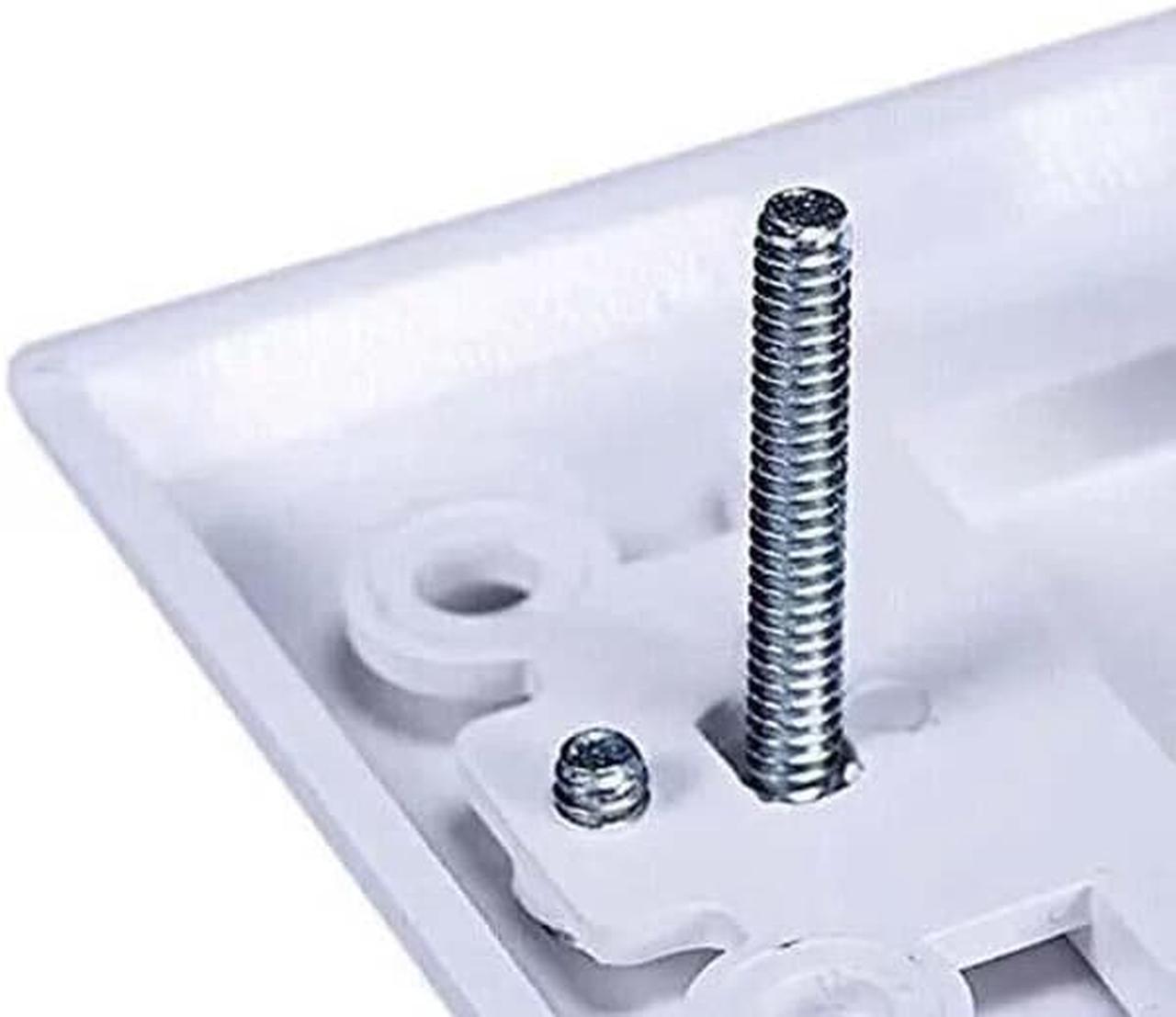Alt view image 4 of 4 - Spring Banana Binding Post Decor Style Wall Plate for One Speaker 2 Port White (5 Pack)