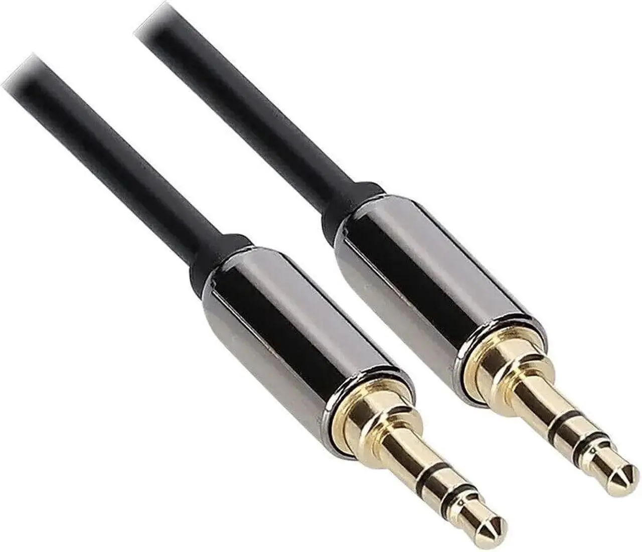 Alt view image 3 of 6 - 3.5mm Male to Male Stereo Audio AUX Cable Auxiliary 3ft for Car PC iPhone iPod Black (2 Pack)