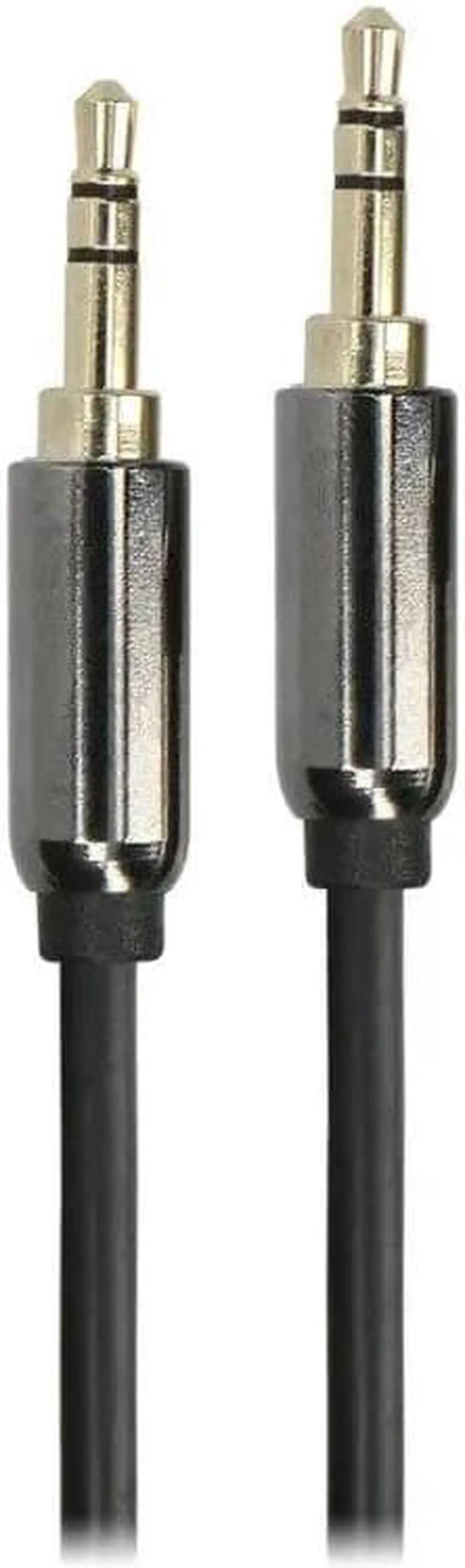 Alt view image 4 of 6 - .5mm Male to Male Stereo Audio AUX Cable Auxiliary 3ft for Car PC iPhone iPod Black (5 Pack)