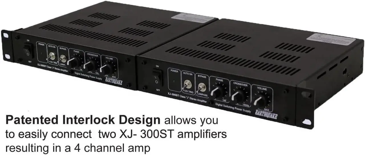 Alt view image 3 of 7 - Earthquake Sound XJ-300ST Compact 320W RMS 8 Ohms Class J Stereo amplifier