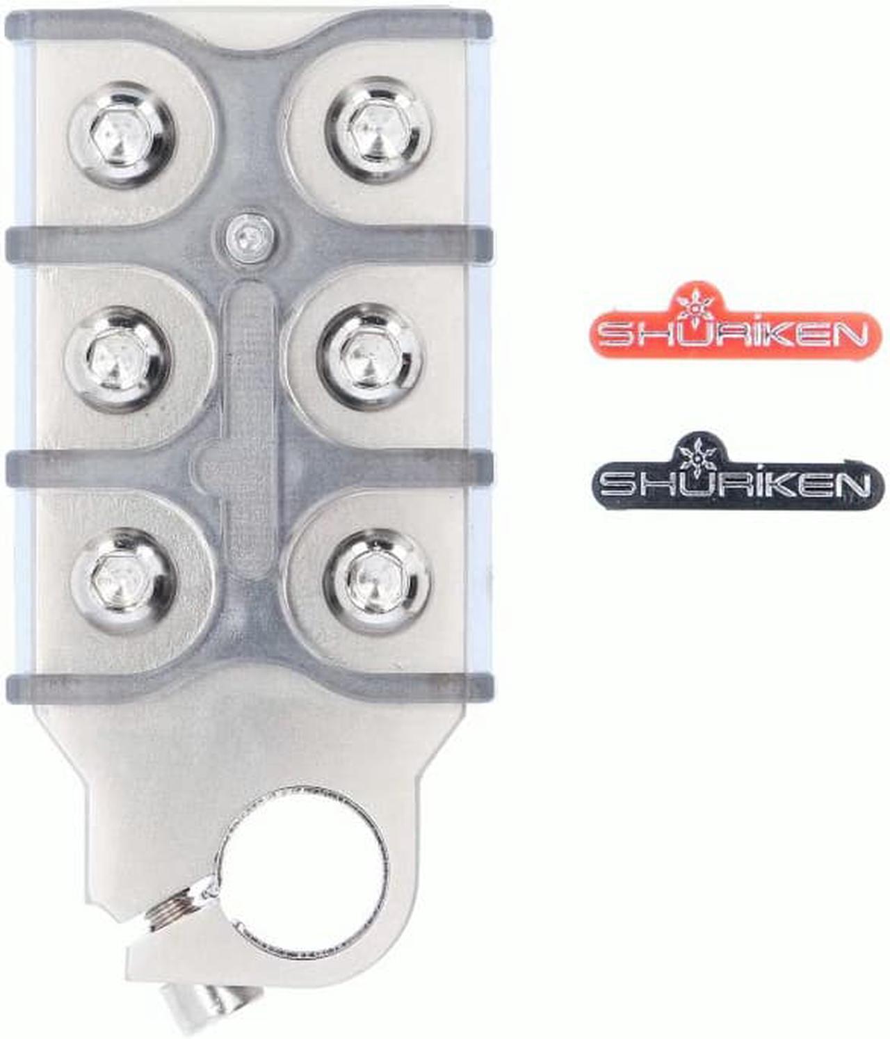 Alt view image 5 of 5 - Shuriken 6 positions Positive or Negative Battery Terminal 100 % Brass Spade or Ring Terminals