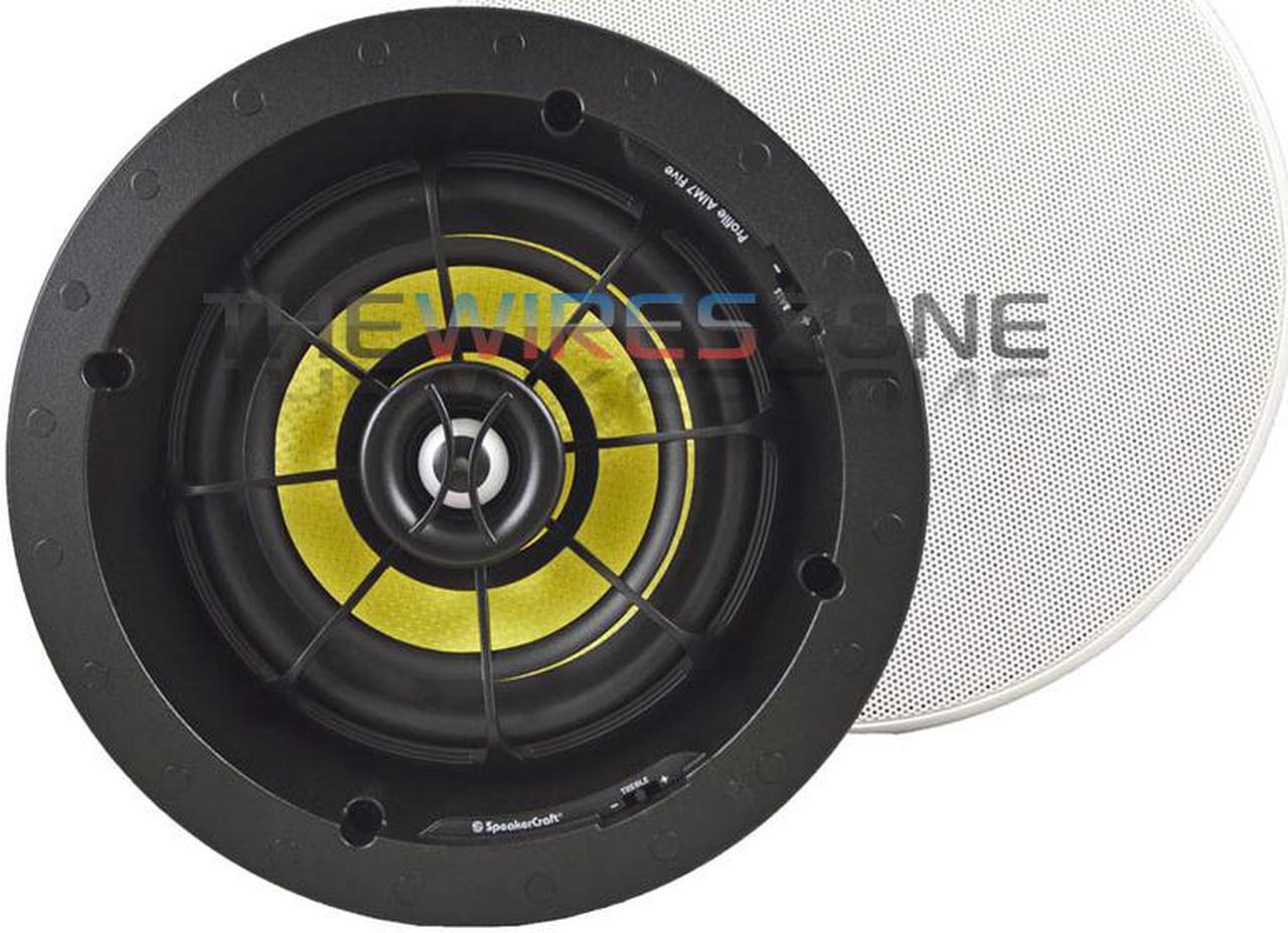 Alt view image 5 of 11 - SpeakerCraft Profile AIM7 Five In-Ceiling Speaker with Aimable Woofer - Each (Black)