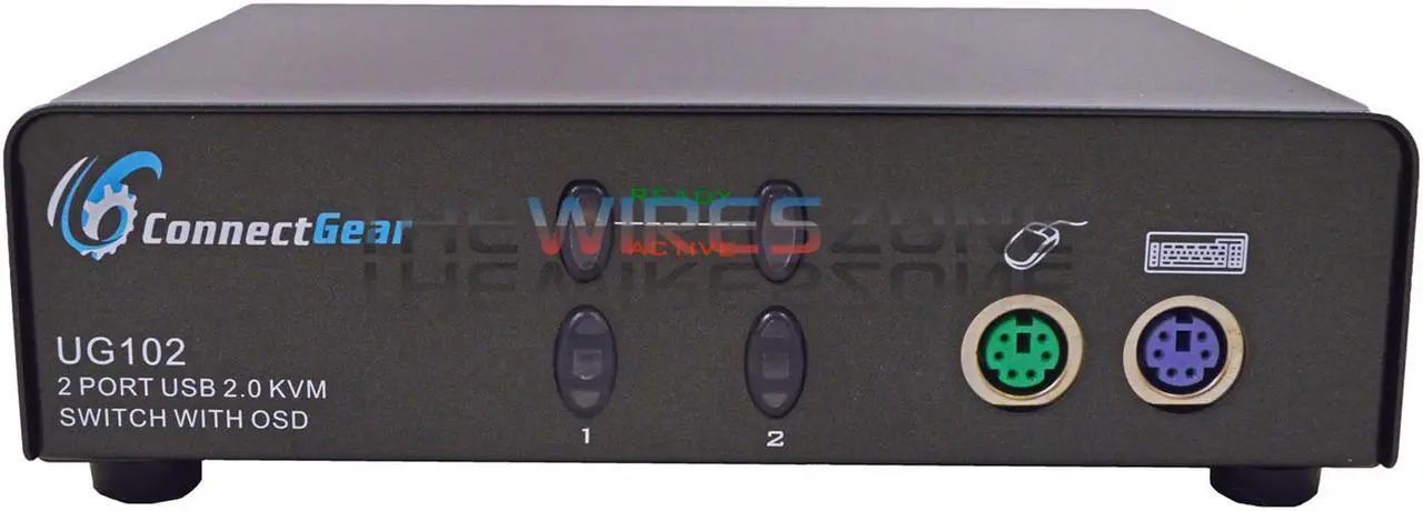 Alt view image 3 of 7 - ConnectGear UG102 2-Port Audio KVM Switch