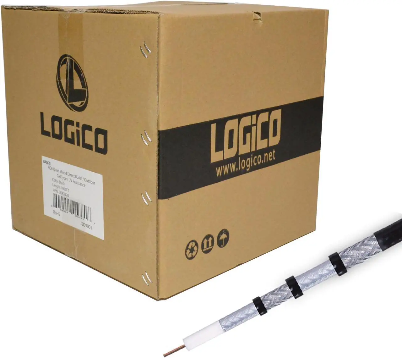 Main image of RG6 Outdoor Direct Burial CMX Coax Cable 3GHz Underground 18 AWG Coaxial 1000ft